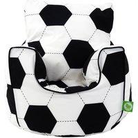 Bean Lazy Cotton Football Bean Bag Arm Chair with Beans Child / Teen size in White | Size: Large
