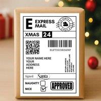 60 SECOND MAKEOVER 15 x Personalised Santa Christmas Interactive Postage Labels