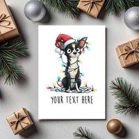 60 SECOND MAKEOVER Pack Of 5 Personalised Christmas Cards Chihuahua in White | Size: 5 Pack