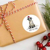 60 SECOND MAKEOVER 25 x Personalised Christmas Labels Border Collie