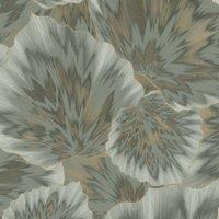 Erismann Bliss Floral Vinyl Textured Wallpaper in Bottle Green