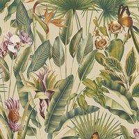 Rasch Zanzibar Heavyweight Vinyl Wallpaper in Cream