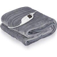 Geepas Electric Heated Throw Blanket 9 Heat Setting 9 Hour Timer 130x160 cm in Grey