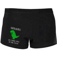 60 SECOND MAKEOVER Men's Mens Black Fatersaurus Farter Dinosaur Boxer Shorts | Size: Medium