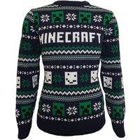 Minecraft Men's Patterned Knitted Christmas Jumper | Size: XL