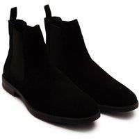 Thomas Crick Men's Griffin Slip-On Formal Men's Chelsea Boots in Jet Black | Size: 9