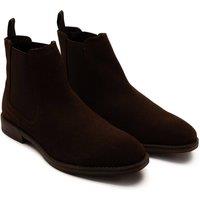 Thomas Crick Men's Griffin Slip-On Formal Men's Chelsea Boots in Dark Brown | Size: 12
