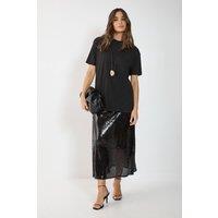 NastyGal Women's Sheer Sequin Midaxi Skirt in Black | Size: 8