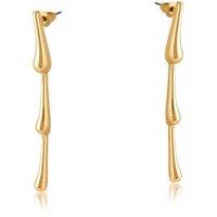 BIG METAL LONDON Women's PALOMA ELONGATED TEAR DROP LONG EARRINGS in Gold | Size: 6 cm