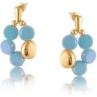 BIG METAL LONDON Women's CHARLOTTE TINY CIRCLE EARRINGS in Blue | Size: 2 cm