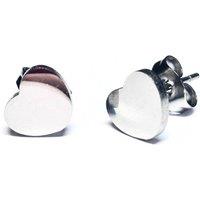 Aye Do Gifts Women's Silver Heart Stud Earrings - Hypoallergenic