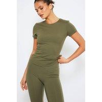 South Beach Women's Cap Sleeve T-Shirt in Khaki | Size: Large