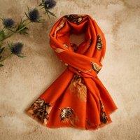 My Posh Shop Women's Golden Thistle Scarf in Orange