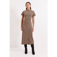 Principles Women's Ponte High Neck Midi Dress in Camel | Size: 16