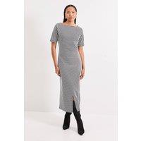 Principles Women's Houndstooth Ponte Midi Dress in Mono | Size: 12