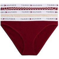 Tommy Hilfiger Women's Ess. Cotton Packs Gift 3 Pack Bikini Rouge/Fairisle/Ivory | Size: Medium