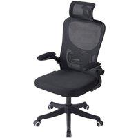 Living and Home Height Adjustable Comfortable Mesh Office Chair in Black