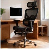 Living and Home Height Adjustable Swivel Office Chair with Casters in Black