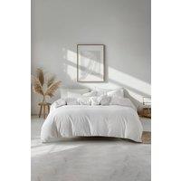 The Linen Consultancy Lazy Linens Relaxxx Duvet Cover Set in White | Size: Super King