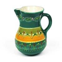 Verano Spanish Ceramics Classic Spanish Hand Painted Home Decor Large Pourer Jug 2L in Orange