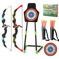 Gymax Bow & Arrow Set with 20 Suction Cup Arrows