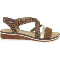 Rieker Women's 'Kaz' Strappy Sandals in Tan | Size: 6.5