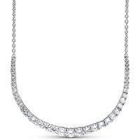 The Fine Collective Women's Cubic Zirconia Graduated Tennis Necklace in Silver | Size: 20 inches