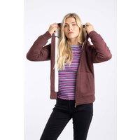 Weird Fish Women's Sevanna Borg Lined Jersey Hoodie in Burgundy | Size: 8