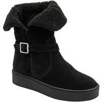 Ravel Women's 'Burley' Suede Flat Ankle Boots in Black | Size: 5
