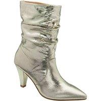 Ravel Women's 'Gatton' Leather Stiletto-Heel Mid-Calf Boots in Gold | Size: 4