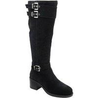 Ravel Women's Black Suede 'Ardair' Knee-High Boots | Size: 4