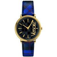 Versace Women's VE8100218 V Circle 38mm Quartz Watch in Blue