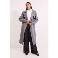 Wallis Women's Principles by Twill Trench Coat in Grey | Size: 18