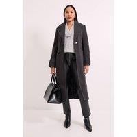 Wallis Women's Principles by Single Button Twill Coat in Black | Size: 18