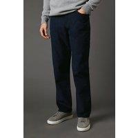 Maine Men's Corduroy Straight Fit 5 Pocket Trousers in Navy | Size: 40R