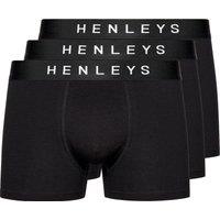 Henleys Men's Coalink 3 Pack Boxers in Black | Size: 2XL