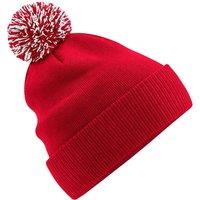 Beechfield Men's Snowstar Two Tone Beanie in Red