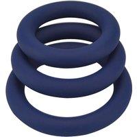 Loving Joy Men's Thick Silicone Love Rings 3 Pack in Navy