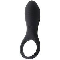 Loving Joy Men's 10 Function Rechargeable Vibrating Love Ring in Black