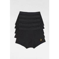 Brave Soul Men's Pack of 5 Boxers with Embroidery Detail in Black | Size: XL
