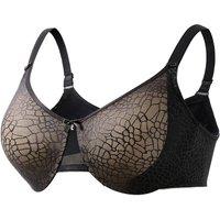 MODISHION Women's Elegant Underwired Lace Bra in Black | Size: 38C