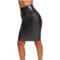 Ann Summers Women's Zuri Wet Look Skirt in Black | Size: Medium