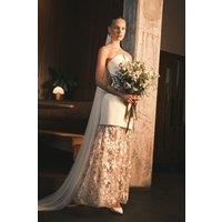 Coast Women's Structured Bandeau Maxi Wedding Dress with Lace Skirt in Ivory | Size: 18