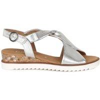Gabor Women's 'Rich' Low Heeled Sandals in Silver | Size: 7