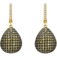 Latelita Women's Valerie Pear Drop Gemstone Earrings Gold Peridot