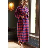 British Boxers Women's 'Dumbarton' Tartan Brushed Cotton Dressing Gown | Size: Medium