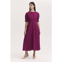 Finery London Women's Mela Chiffon Midi Tea Dress in Raspberry | Size: 12