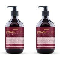 Organic & Botanic Women's Keratin Conditioner 500ml x 2 Duo Pack in White