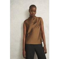 Hobbs London Women's Gigi Blouse in Walnut | Size: 22