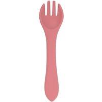 Tiny Dining Silicone Weaning Fork - Baby Toddler Soft Feeding Weaning Cutlery in Pink